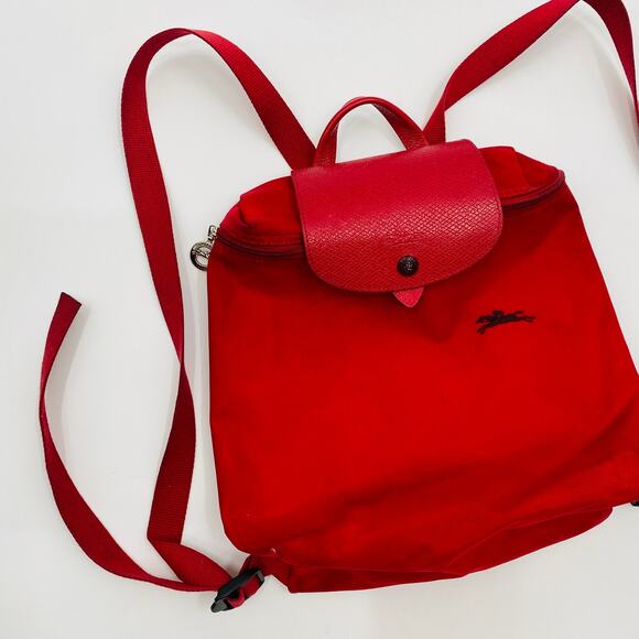Longchamp Le Pliage Club Backpack in True Red - Picture 2 of 10